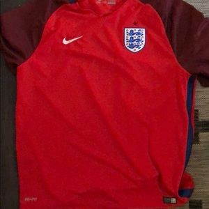 England, Red Nike Away Soccer Jersey